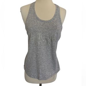Victoria Sport Gray Glitter Open Racerback Size XS